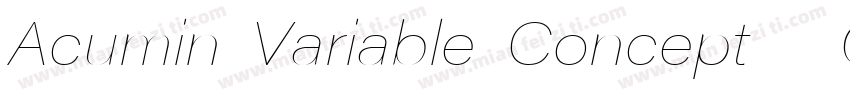 Acumin Variable Concept   General字体转换